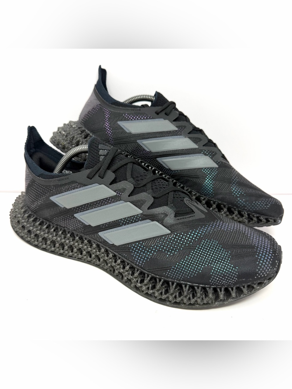 Adidas Men’s 4DFWD 4 Running Shoes Sz 10.5 Core Black Iron Metallic JI1452 EUC